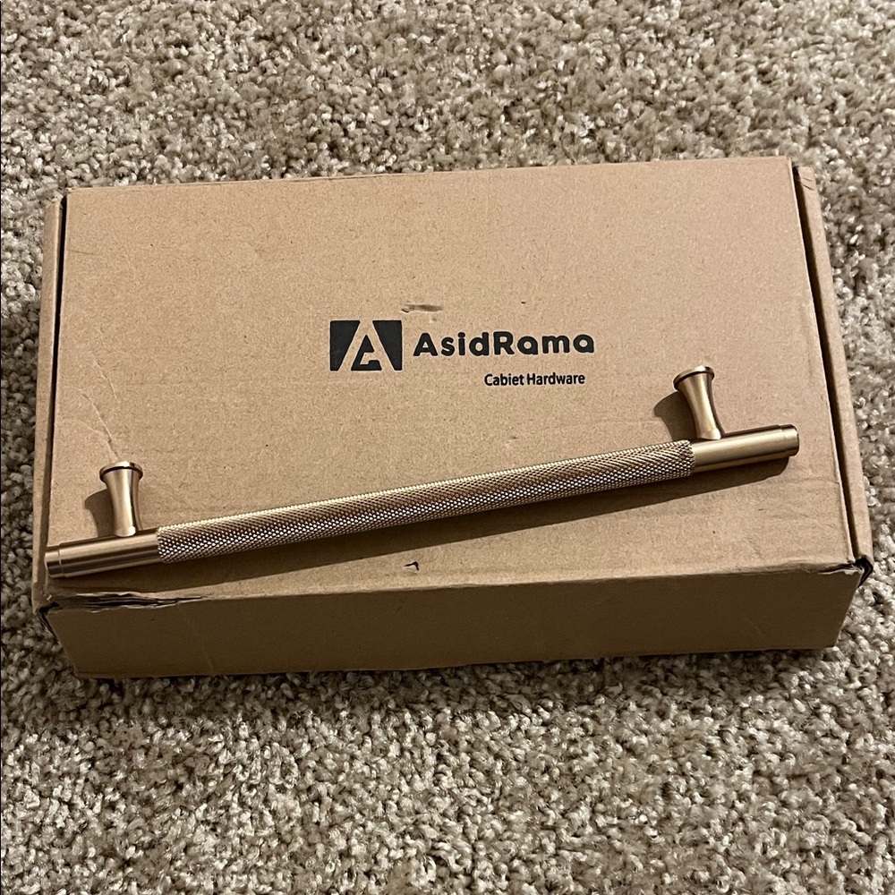 Set of 9 Gold Cabinet Bar Handle with Texture Grip. 9 inches long
